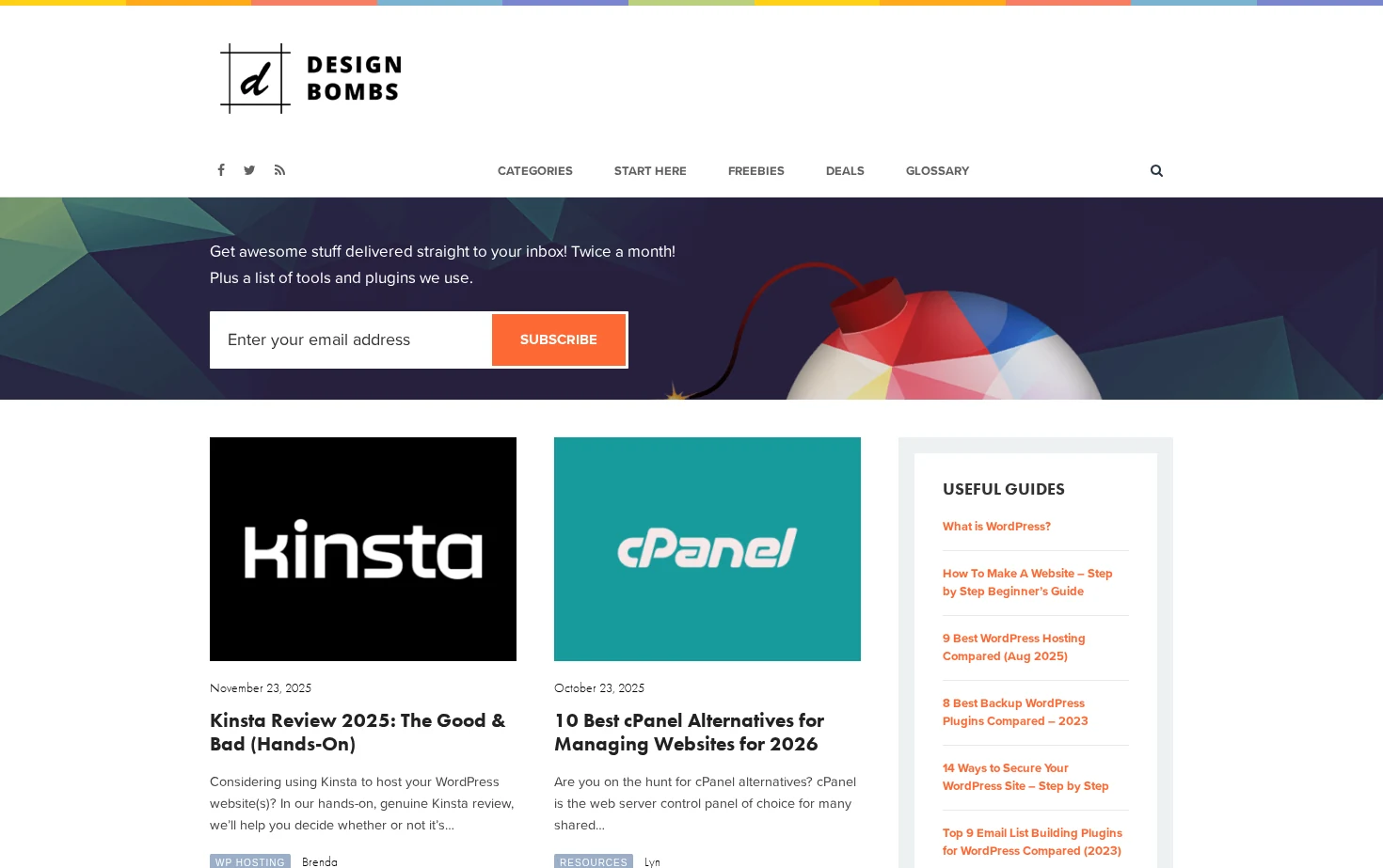 Design Bombs 页面快照